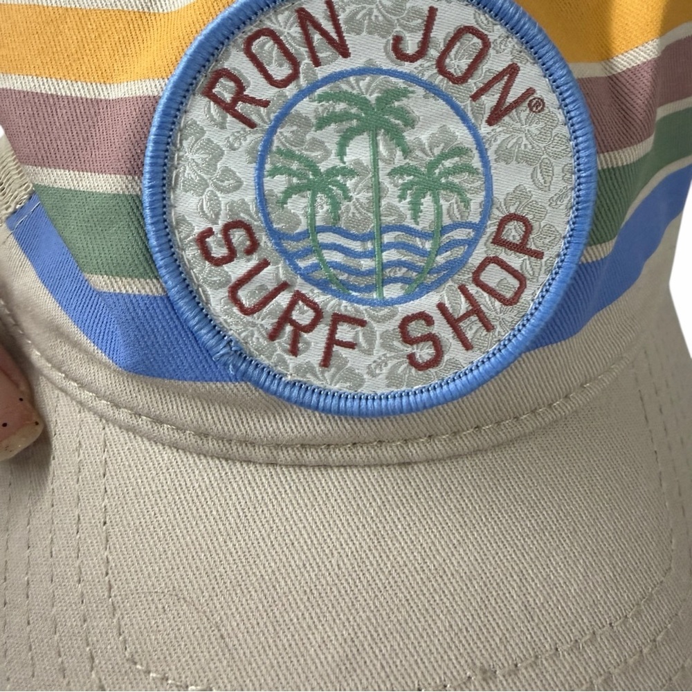 Ron Jon Tan Hat with Multicolor Stripes - Picture 2 of 4